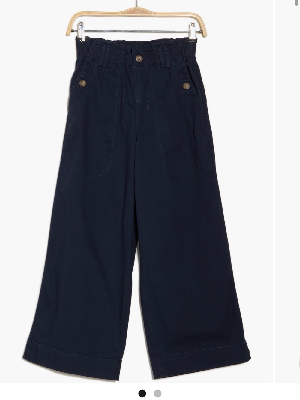 Democracy Navy Wide-Leg High-Rise Pull-On Jeans